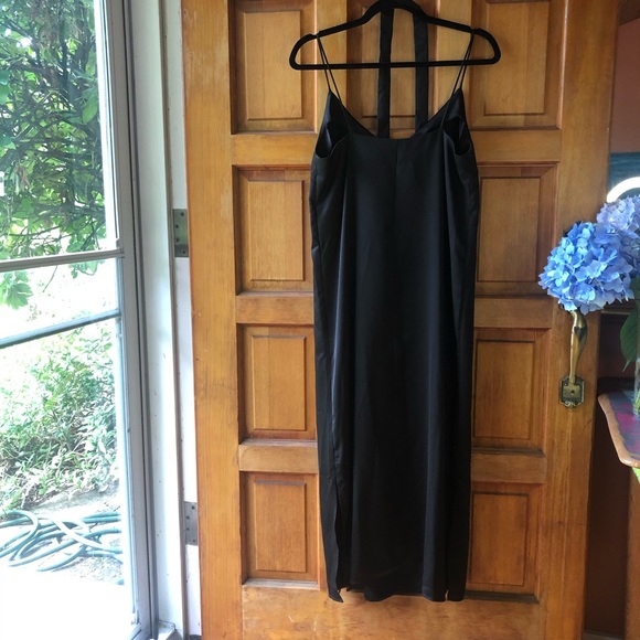 ASOS Black Midi Dress With Belt Sz 38 EU/ 6 - Picture 3 of 7